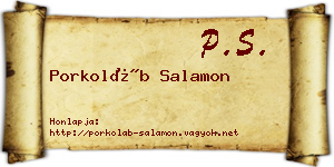 Porkoláb Salamon névjegykártya